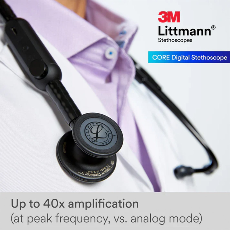 Stetoskop 3M Littmann CORE Digital EU Stetoskop Cyfrowy Cczarna Glowica Czarny Przewod Trzonek Lira 69 Cm 8490 11