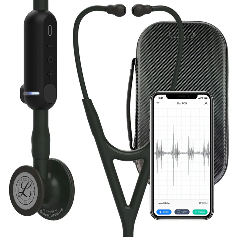 Stetoskop 3M Littmann CORE Digital EU Stetoskop Cyfrowy Cczarna Glowica Czarny Przewod Trzonek Lira 69 Cm 8490