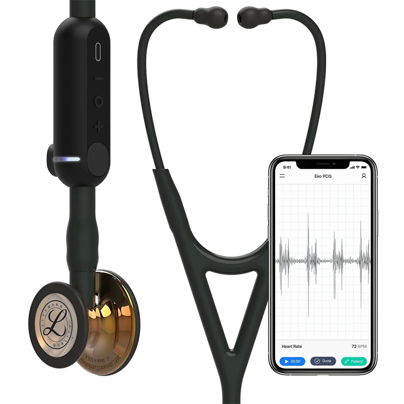 Stetoskop 3M Littmann CORE Digital EU Stetoskop Cyfrowy Glowica Czarny Przewod Trzonek Lira Glowica Wykonczenie Miedziane Wysoki Polysk 69 Cm 8863