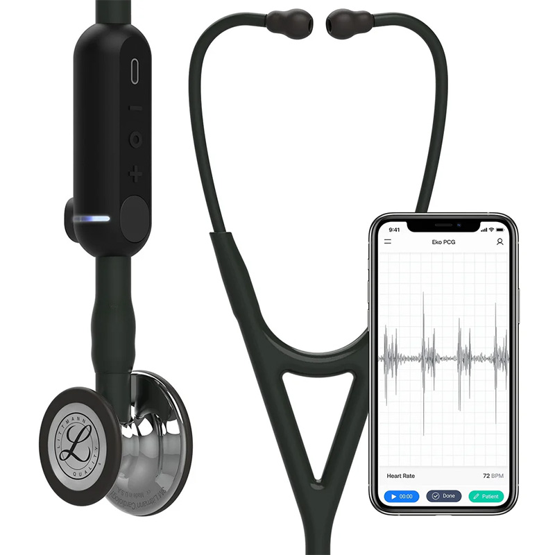 Stetoskop 3M Littmann CORE Digital EU Stetoskop Cyfrowy Mirror Czarny Trzonek Lira Glowica Z Wykonczeniem Lustrzanym 8869