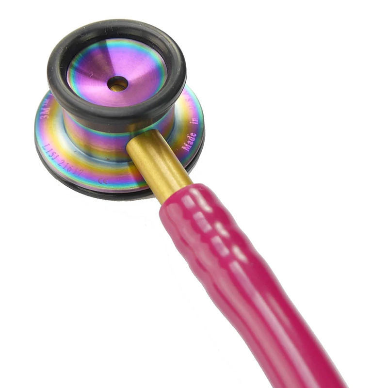 Stetoskop 3M Littmann Classic II Pediatric RAINBOW EDITION Teczowa Glowica Zlota Liramalinowy Przewod 2157 4