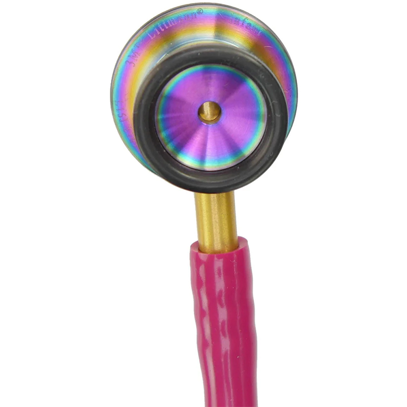 Stetoskop 3M Littmann Classic II Pediatric RAINBOW EDITION Teczowa Glowica Zlota Liramalinowy Przewod 2157 7