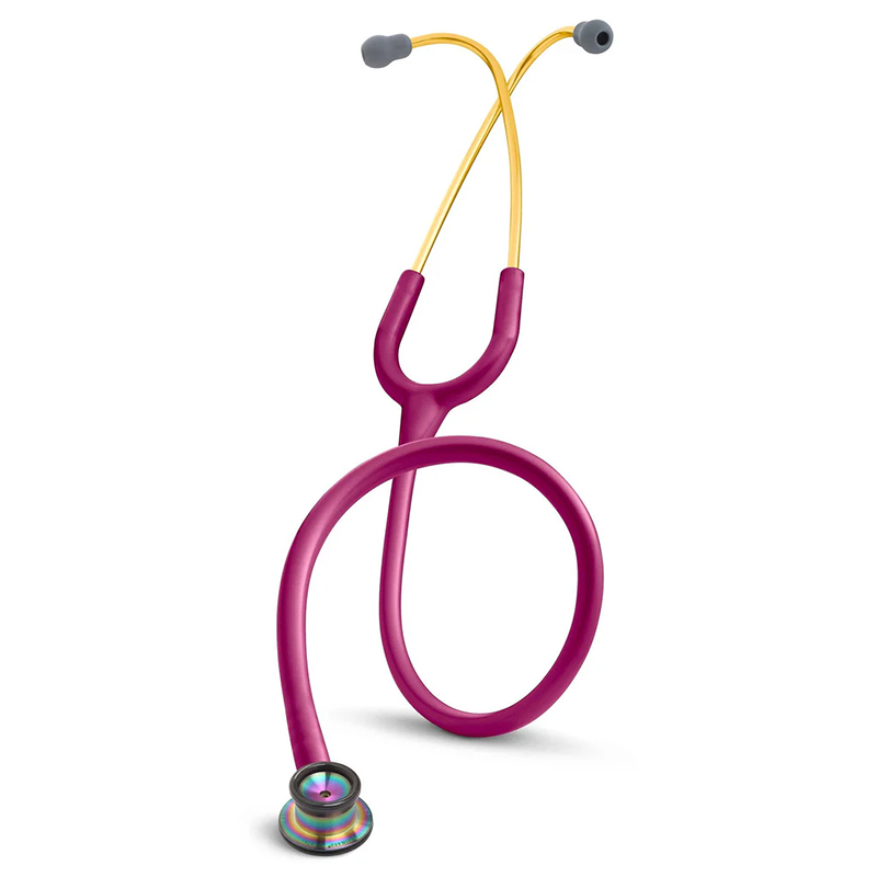 Stetoskop 3M Littmann Classic II Pediatric RAINBOW EDITION Teczowa Glowica Zlota Liramalinowy Przewod 2157