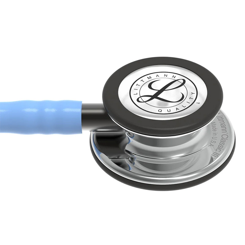 Stetoskop Littmann Classic III Mirror Finish Przewod Blekitny Trzonek Smoke Lira Smoke 5959 4