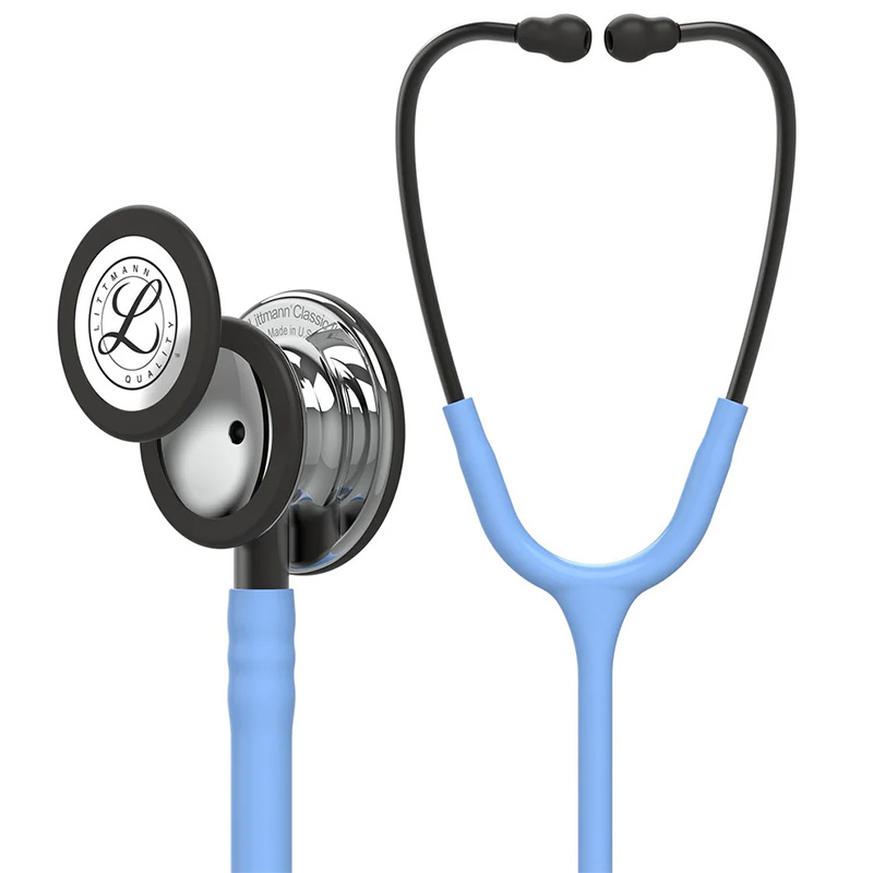 Stetoskop Littmann Classic III Mirror Finish Przewod Blekitny Trzonek Smoke Lira Smoke 5959