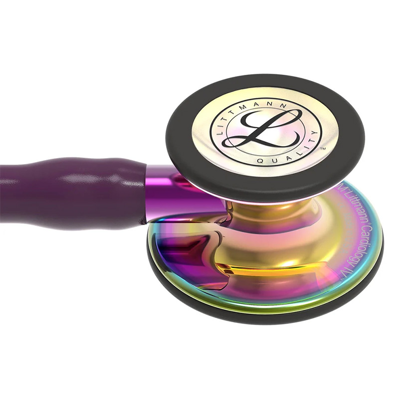 Stetoskop Littmann Littmann Cardiology IV Glowica W Wykonczeniu Teczowym W Polysku Przewod Sliwkowy Trzonek Fioletowy I Czarna Lira 6239 3
