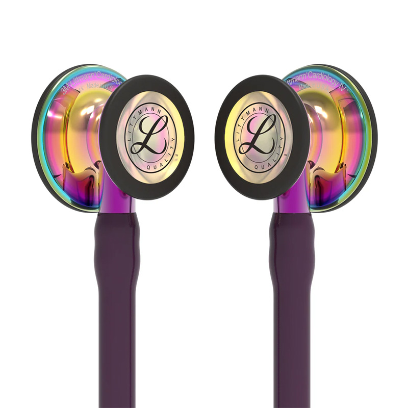 Stetoskop Littmann Littmann Cardiology IV Glowica W Wykonczeniu Teczowym W Polysku Przewod Sliwkowy Trzonek Fioletowy I Czarna Lira 6239 7