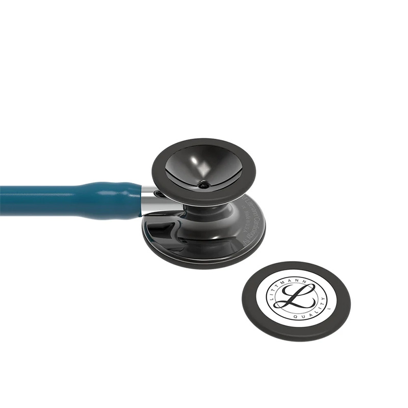 Stetoskop Littmann Littmann Cardiology IV High Polish Smoke Finish Przewod Blekit Karaibski Trzonek Lustrzany Lira Czarna 6234 4